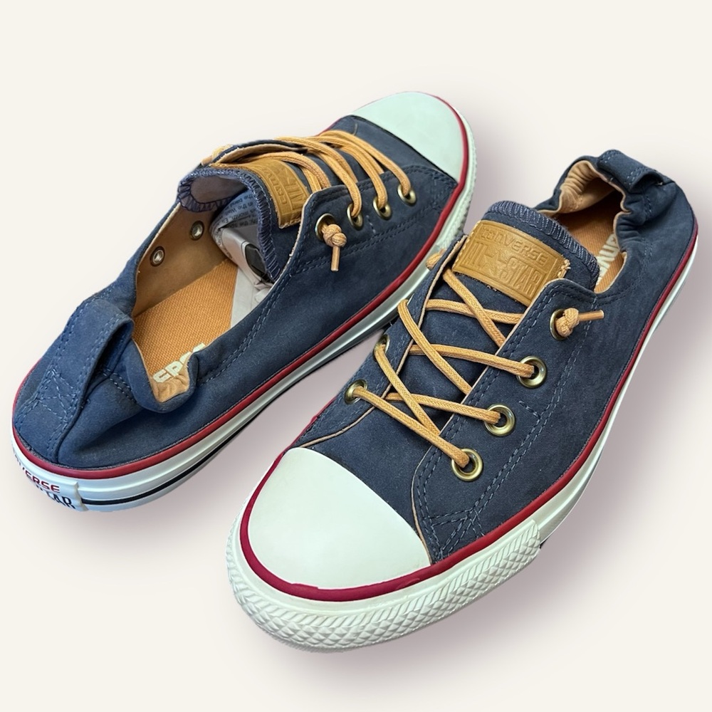 Converse Women’s CTAS Shoreline Slip On Sneakers Shoes Navy Blue Biscuit 9